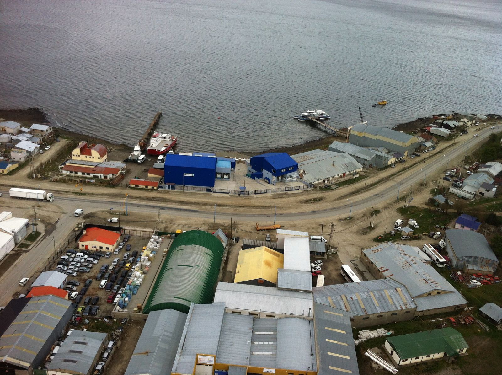 Vista aérea de la base en Ushuaia